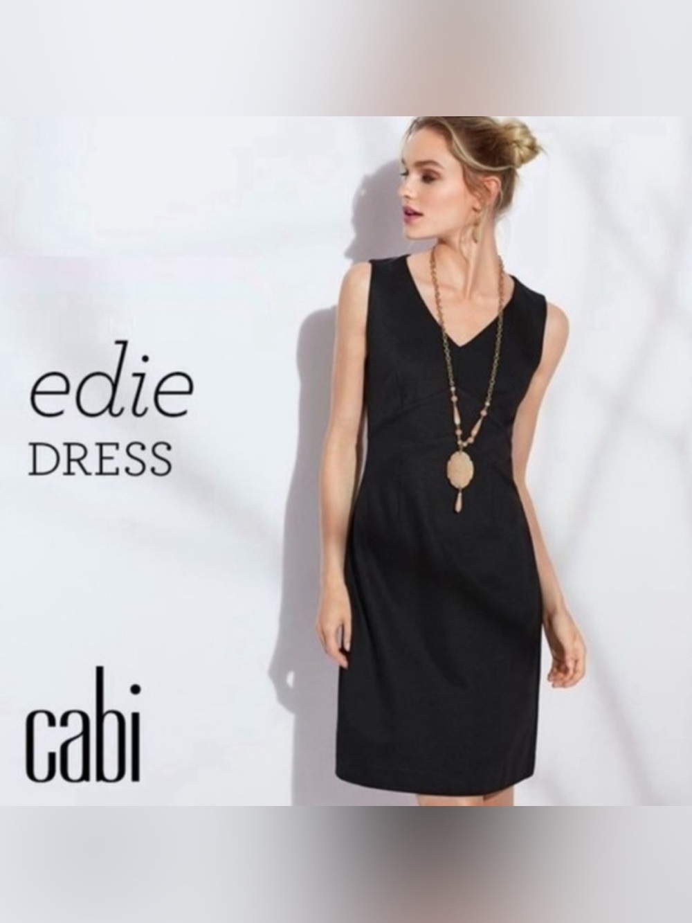 CAbi Edie Ponte Knit Sheath Dress In Black Style Number 3341
